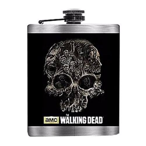 The Walking Dead Skull Flask