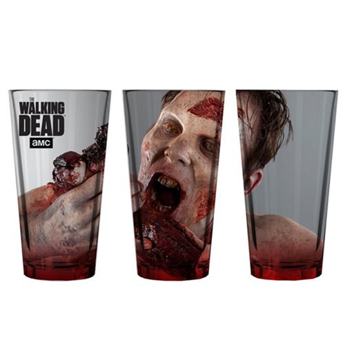The Walking Dead Zombie Walker Feasting Pint Glass