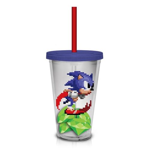 Sonic the Hedgehog Pixilated Sonic 16 Oz. Travel Cup