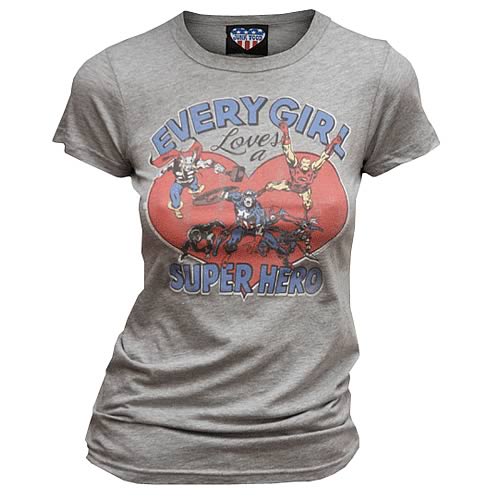 Marvel Every Girl Loves a Super Hero Babydoll T-Shirt