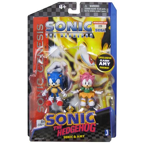 Sonic the Hedgehog Comic Pack Amy and Sonic Action Figures