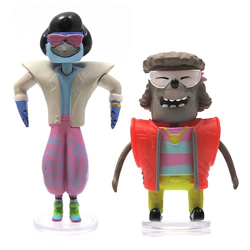 Regular Show 3-Inch 1980s Bobble Heads with Glasses Case