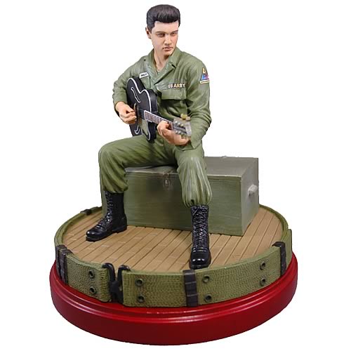 Elvis Presley In the Army Rock Iconz Statue, Elvis Presley, Statues, Knucklebonz
