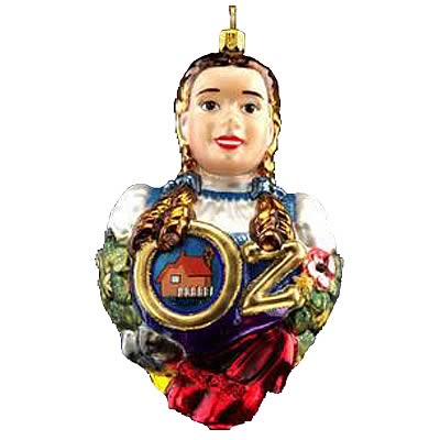 Wizard of Oz Dorothy Polonaise Glass Ornament