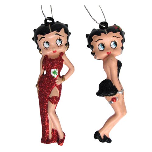 Betty Boop Dresses 4-Inch Blow Mold Ornament Set