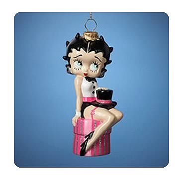 Betty Boop in Tuxedo 5-Inch Glass Ornament