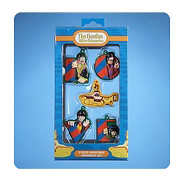 Beatles Yellow Submarine 5-Pack Mini Ornaments
