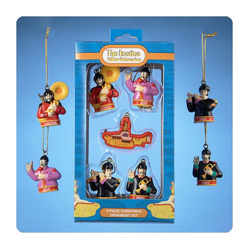 Beatles Yellow Submarine 1 3/4-Inch 5-Pack Mini Ornaments
