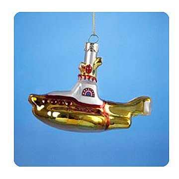 Beatles Yellow Submarine 5-Inch Glass Ornament