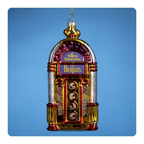 Beatles Yellow Submarine Jukebox 5-Inch Glass Ornament