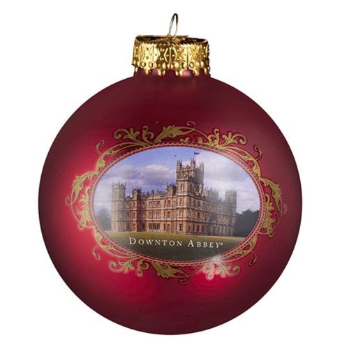 Downton Abbey Castle 3 1/4-Inch Glass Ball Holiday Ornament