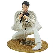Elvis Presley White Jumpsuit Fabric Mache 6-Inch Statue