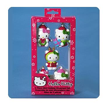 Hello Kitty 2-Inch Resin Mini Ornaments Boxed Set