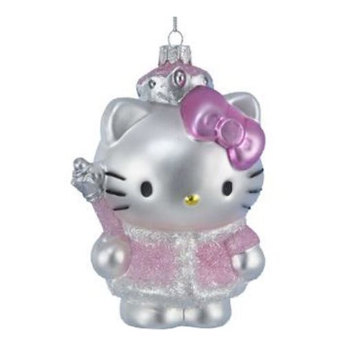 Hello Kitty 5-Inch Sparkly Glass Ornament