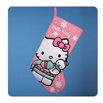 Hello Kitty 19-Inch Pink Applique Holiday Stocking