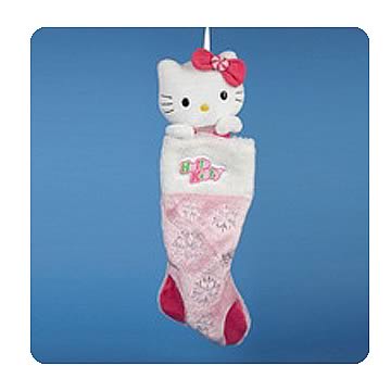 Hello Kitty Plush Head Holiday Stocking