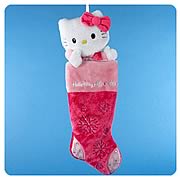 Hello Kitty Pink Plush Head Stocking