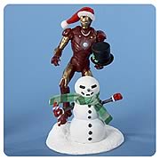 Iron Man with Snowman Fabric Mache Statue