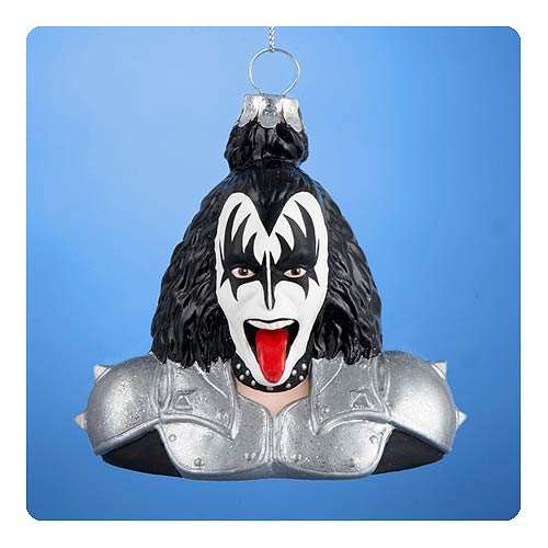 KISS Gene Simmons Demon Bust Glass Ornament