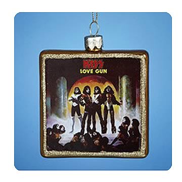 KISS Love Gun Album Glass Ornament