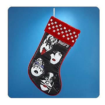 KISS 19-Inch Band Member Faces with Red Cuff Stocking