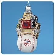 MLB Yankees New Yankee Stadium Glass Ornament