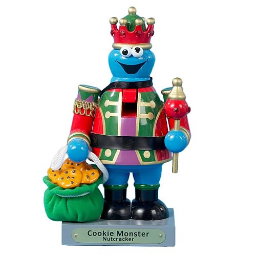 Sesame Street Cookie Monster 8-Inch Wooden Nutcracker