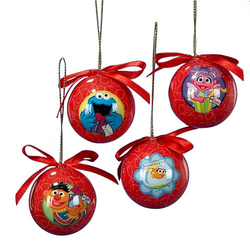 Sesame Street Ball Ornaments Set