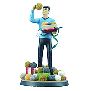 Star Trek Spock & Tribbles Christmas Fabric Mache Statue