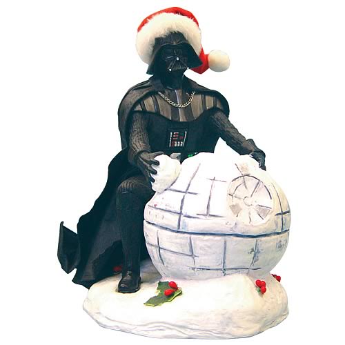 Star Wars Darth Vader Death Star Fabric Mache 7-Inch Statue