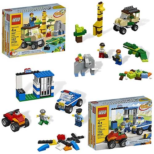 LEGO Bricks & More 4636 Police and 4637 Safari Set