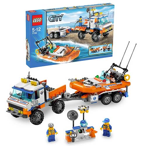 LEGO 7726 City Coast Guard Truck with Speed Boat