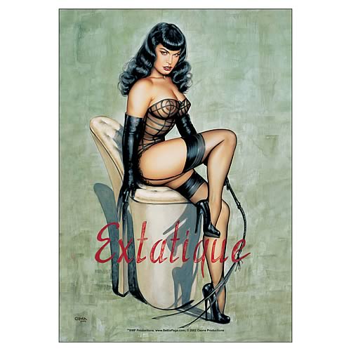Bettie Page Extatique Fabric Poster Wall Hanging