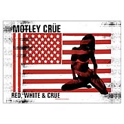Motley Crue Red White and Crue Fabric Poster Wall Hanging