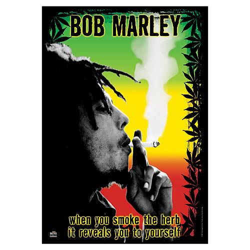 Bob Marley Herb Fabric Poster Wall Hanging