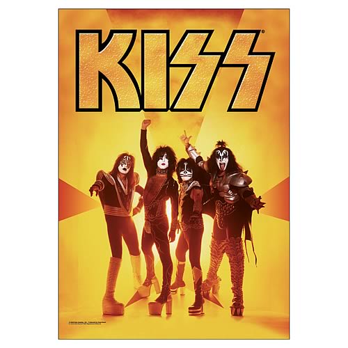 KISS Gold Fabric Poster Wall Hanging