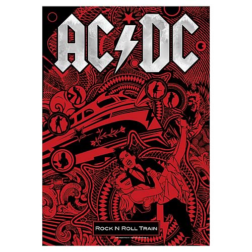 AC/DC Rock and Roll Train Fabric Poster Wall Hanging