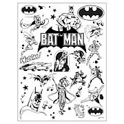 Batman Black and White Fabric Poster Wall Hanging