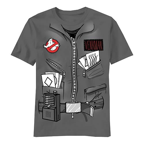 Ghostbusters Peter Venkman Wavy Lines Grey T-Shirt