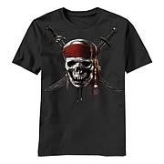 Pirates of the Caribbean Chrome Skull T-Shirt