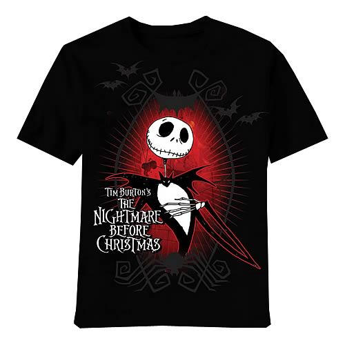 Nightmare Before Christmas Jack Dark Love Black T-Shirt