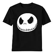 Nightmare Before Christmas Jack Fat Head Black T-Shirt
