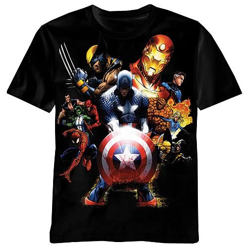Marvel Soldiers Revenge Black T-Shirt