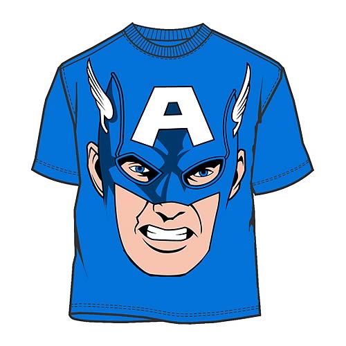 Captain America Face T-Shirt