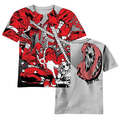 Deadpool Dead Red Silver T-Shirt