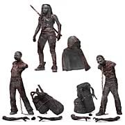 Walking Dead Tv Bloody Black-And-White Michonne And Zombies