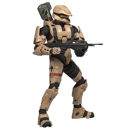 Halo 3 Series 2 Tan Spartan Soldier Scout Action Figure