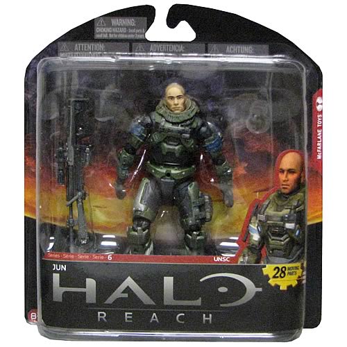 Halo Reach Series 6 Jun Unhelmeted Action Figure