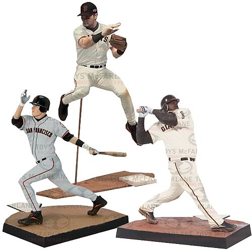 MLB San Francisco Giants Championship Baseball Figure 3-Pack