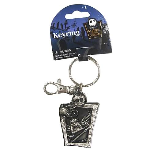 NBX Jack Skellington and Scary Teddy Pewter Key Chain